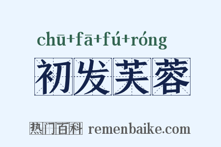 初发芙蓉是什么意思的图片